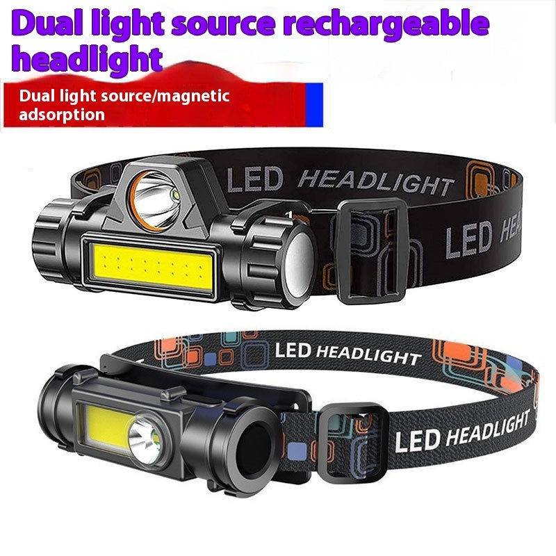 Headlight Strong Light LED Daily Charging Dual Light Source