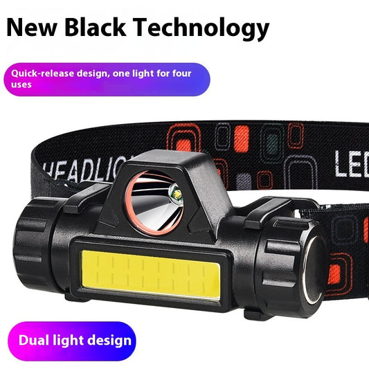 Headlight Strong Light LED Daily Charging Dual Light Source