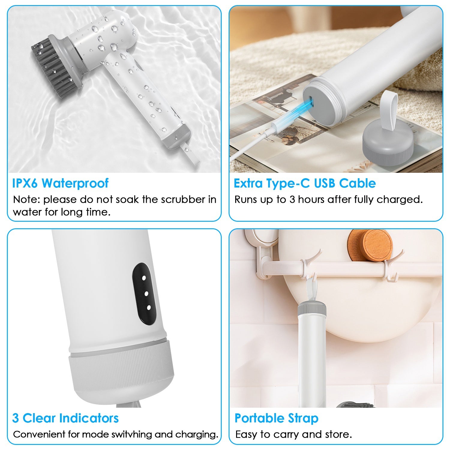 Rechargeable Electric Spin ScrubberCJQX254434101AZ