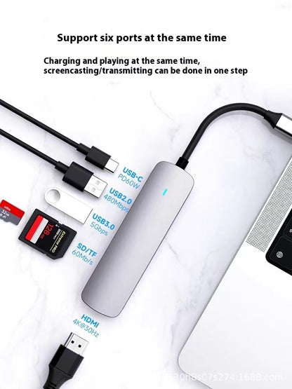 Type-c 7-in-1 Expansion Dock HDMI Projection Screen Usb Hub30 Multi-function Cable Seperater